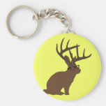 jackalope med exponeringsglaskeychain nyckelringar