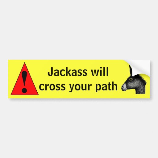 Jackasskorsning Bildekal