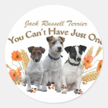 Jacken Russell kan du inte ha gåvor precis en Runda Klistermärken