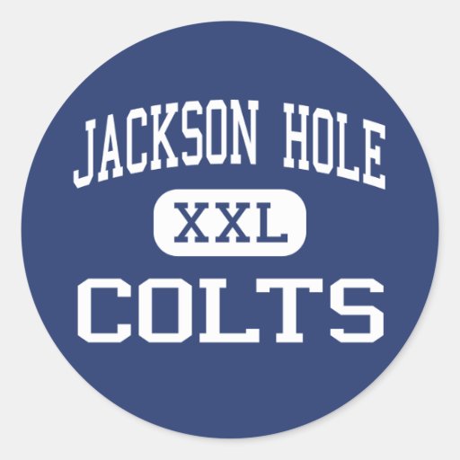 Jackson Hole Colts mellersta Jackson Wyoming Runda Klistermärken
