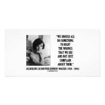 Jacqueline högra Kennedy felen klagar citationstec Foto Kort