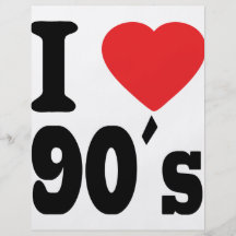 Jag älskar 90 ´s full färg flygblad