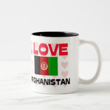 Jag älskar Afghanistan Kaffe Mugg