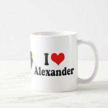Jag älskar Alexander Kaffe Kopp