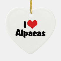 Jag älskar Alpacasprydnaden Julgransdekoration
