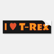 Jag älskar älskare för den T-Rex TyrannosaurusRex  Bildekaler