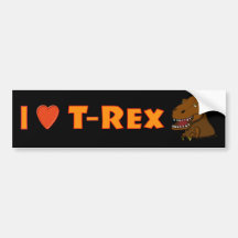 Jag älskar älskare för den T-Rex TyrannosaurusRex  Bildekaler