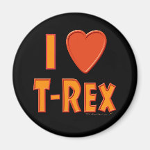 Jag älskar älskare för den T-Rex TyrannosaurusRex  Kylskåps Magneter
