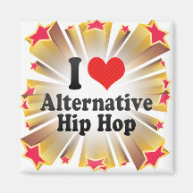 Jag älskar alternativ+Hip hop Magnet För Kylskåp