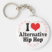 Jag älskar alternativ+Hip hop Nyckelringar