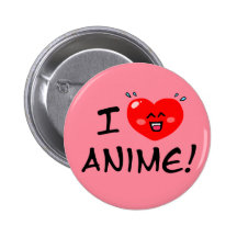 Jag älskar Anime Knappar