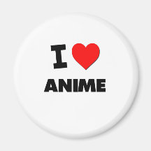 Jag älskar Anime Kylskåps Magneter