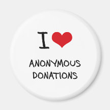 Jag älskar anonyma donationer kylskåpmagneter