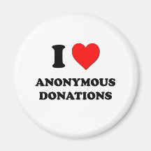 Jag älskar anonyma donationer kylskåps magneter