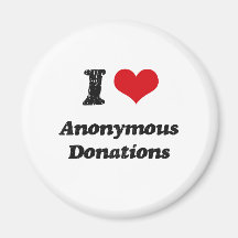 Jag älskar anonyma donationer magneter för kylskåp