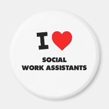 Jag älskar assistenter för socialt arbete magneter