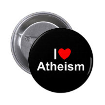 Jag älskar ateism (för hjärta) knappar med nål