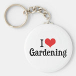 Jag älskar att arbeta i trädgården Keychain Nyckel Ring