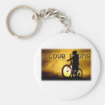 Jag älskar att cykla slätar ritt nyckelring