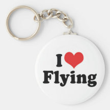 Jag älskar att flyga Keychain Nyckel Ring