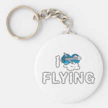 Jag älskar att flyga Keychain Nyckelringar