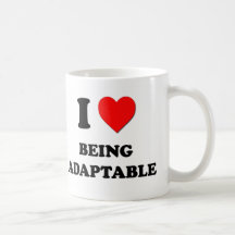 Jag älskar att vara anpassningsbar kaffe mugg