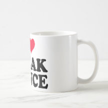 Jag älskar avbrottsdans kaffe kopp