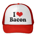 Jag älskar bacon trucker kepsar