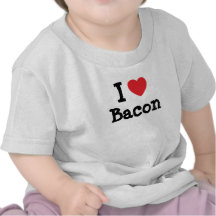 Jag älskar baconhjärtaT-tröja