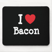 Jag älskar baconhjärtaT-tröja Musmattor
