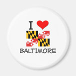 Jag älskar Baltimore Maryland Kylskåps Magneter