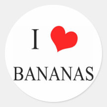 Jag älskar bananer klistermärken