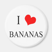 Jag älskar bananer magnet för kylskåp