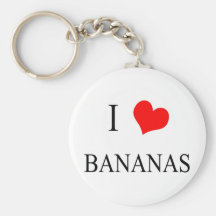 Jag älskar bananer nyckelringar