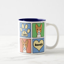 Jag älskar Basenjis Kaffe Muggar