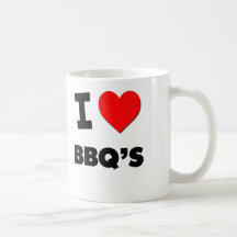 Jag älskar Bbq (mat) Kaffe Kopp