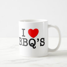 Jag älskar BBQ (mat) Kaffe Koppar