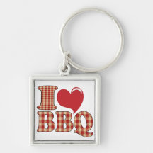 Jag älskar BBQ Nyckel Ring