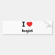 Jag älskar Beagles Bildekaler
