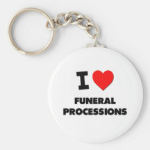 Jag älskar begravnings- processionar nyckel ring