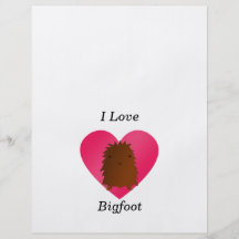 Jag älskar bigfoot personliga flygblad