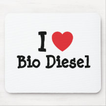 Jag älskar Bio diesel- hjärtaanpassningsbarpersonl Mus Mattor