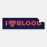 Jag älskar blod med vampyrfladdermöss bildekal