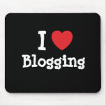 Jag älskar Blogging hjärtaanpassningsbarpersonlig Mus Matta