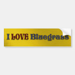 JAG ÄLSKAR BLUEGRASS--BUMPERKLISTERMÄRKEN BILDEKALER