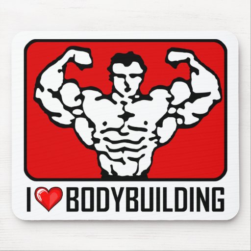 Jag älskar Bodybuilding Mus Mattor