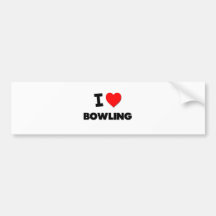 Jag älskar bowling bildekaler