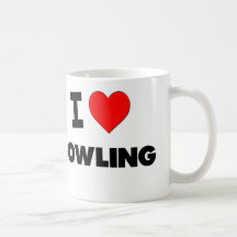 Jag älskar bowling kaffe muggar