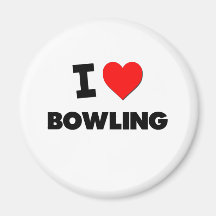 Jag älskar bowling magneter
