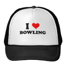 Jag älskar bowling mesh kepsar